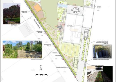 Gartenplanung mit Drohnenaufnahme